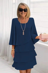 Celinara - Elegant Layered Chiffon Dress