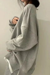 Lesley - Oversized round neck jumper for women