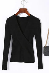 The Celina – Deep V Wrap Longsleeve