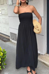 The Summer Ease – Strapless Flowy Jumpsuit