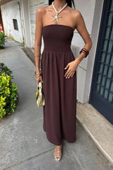 The Summer Ease – Strapless Flowy Jumpsuit