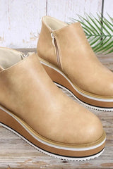 Bronvera - Sleek Wedge Ankle Boots