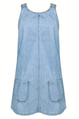 Marlowe - Casual Denim Pocket Dress