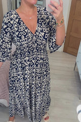 Elara – Elegant Floral Midi Dress