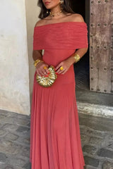 Elena - Flowing Off-Shoulder Maxi Dress