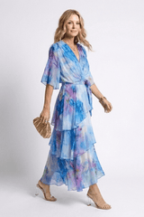 Aquarelle - Watercolour Layered Maxi Dress