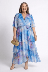 Aquarelle - Watercolour Layered Maxi Dress