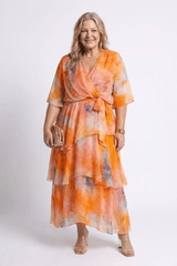 Aquarelle - Watercolour Layered Maxi Dress