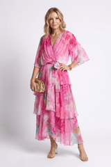 Aquarelle - Watercolour Layered Maxi Dress