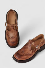 Classic Mary Jane Shoes - Brown