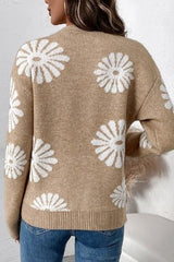 Maribel – Cosy Floral Knit Sweater