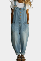 Elowen - Casual Denim Dungaree Jumpsuit