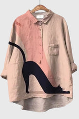 Elina - Vintage Cat Blouse