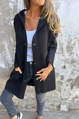 Mich - Buttoned Hooded Jacket