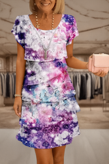 Camille – Floral Chiffon Midi Dress