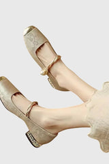 Olivette - Vintage Charm Leather Pumps