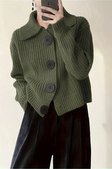 Olive Drift Knit Jacket