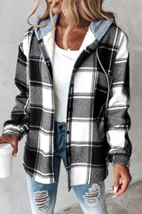 Lorenza - Checkered Hooded Jacket