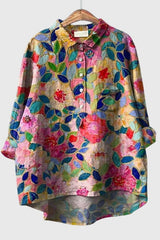 Elly - Vintage Floral Blouse