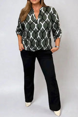 Casual Blouse With Elegant Pattern