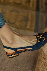 Marina - Chain Detail Slingback Flats