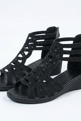 Elowira – Elegant Crystal Wedge Sandals