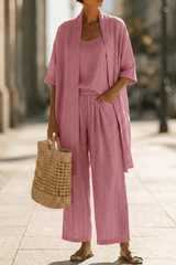 Liora – Relaxed Linen-Style Three-Piece Set