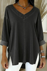 Jessica - Relaxed V-Neck Top