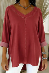 Jessica - Relaxed V-Neck Top
