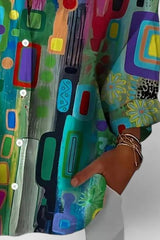 Elegant Geometric Pattern Blouse