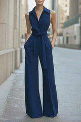 The Street Smart – Collared Belted Jumpsuit