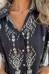 Norella - Bohemian Printed Shirt Dress