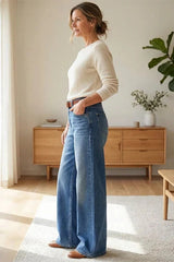 Arielle – Relaxed Wide-Leg Denim Trousers