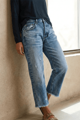 Harper - Vintage Wash Wide-Leg Jeans