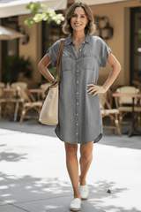 Holly - Lightweight Denim Style Dress