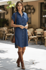 Holly - Lightweight Denim Style Dress