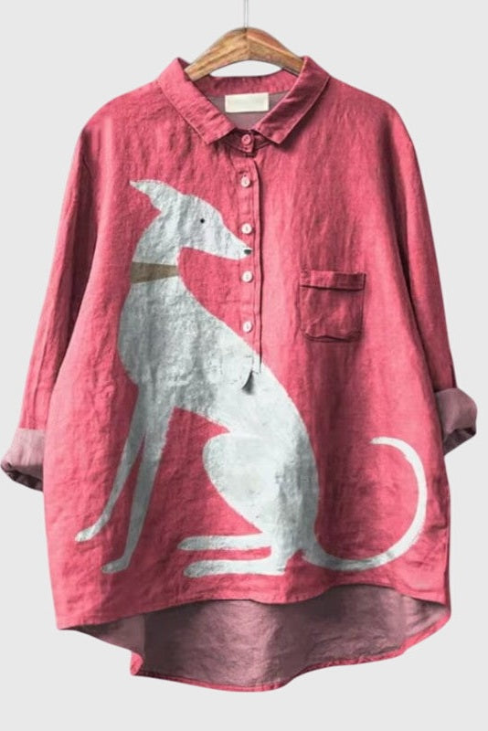 Asta - Vintage Dog Blouse