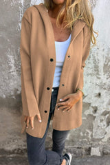 Mich - Buttoned Hooded Jacket