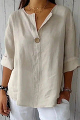 Zamma - Relaxed V-Neck Top