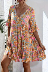 Mariselle – Boho Bloom Mini Dress