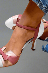 Bellarosa - Colorful Heels with Bow and Strap