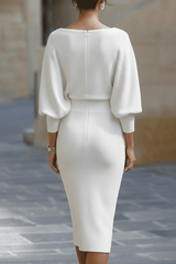 Seren – Elegant Draped Midi Dress