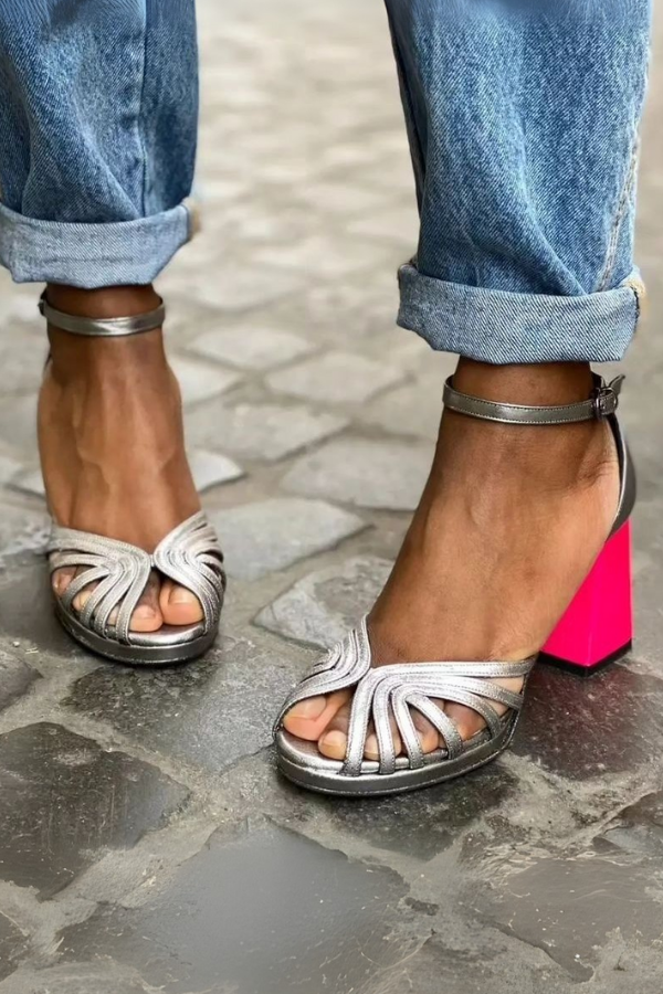 Milviana - Classy Pink Block Heel