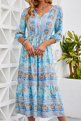 Celestine - Bohemian Floral Midi Dress