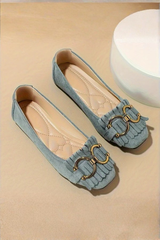 Eloria – Elegant Fringe Detail Ballet Flats