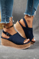 Savannah - Cork Wedge Sandals