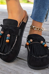Zarelle – Boho Beaded Tassel Clogs