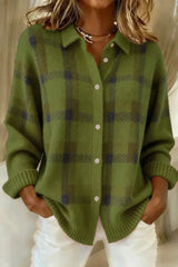 Harper – Check Knit Button Cardigan