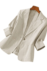 Elowyn – Chic Contrast Trim Blazer
