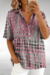 Marina - Textured Mosaic Button Shirt